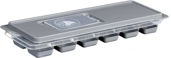 מגש להכנת 12 קוביות קרח עם מכסה – Arcosteel, אפור