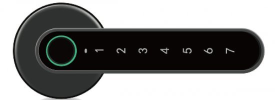 ידית קוד ביומטרית חכמה Yale שחור