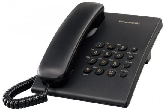 טלפון שולחני חוטי Panasonic KX-TS500MXB שחור