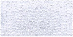 שטיחון אמבט PVC למניעת החלקה דגם חלוקי נחל קטנים מבית Aquila – צבע שקוף, מידה 70×35 ס"מ