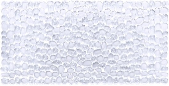 268854_b_1.jpg שטיחון אמבט PVC למניעת החלקה דגם חלוקי נחל קטנים מבית Aquila – צבע שקוף, מידה 70×35 ס"מ