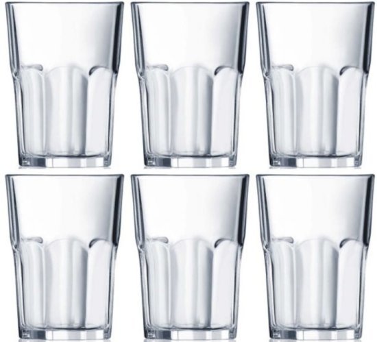 סט 6 כוסות זכוכית 400 מ"ל – Luminarc Tuff Highball