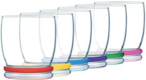 סט 6 כוסות זכוכית 310 מ"ל – Luminarc Cortina Rainbow, צבעוני