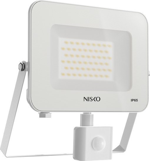 תאורת הצפה עם חיישן תנועה NISKO EAGLE 30W LED IP65 גוון אור 3000K – צבע לבן
