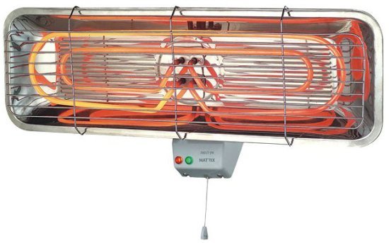 תנור אמבטיה כפול 2200W מבית Matrix - צבע נירוסטה