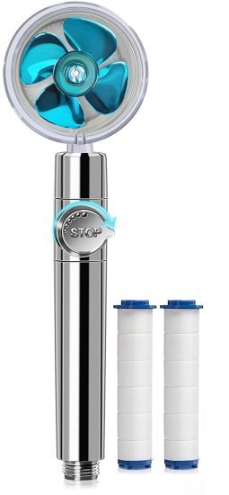 285419_b_1.jpg מקלח יד עגול עם פטנט להגברת לחץ המים 7.5 ס"מ Ram מבית Aquila - צבע כרום