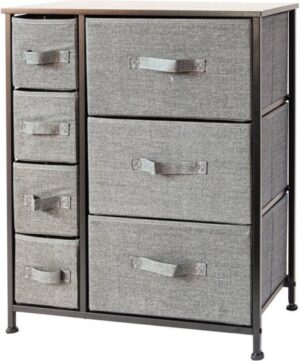 שידת אחסון קלה 7 מגירות דגם ניר מבית Ramos - צבע אפור