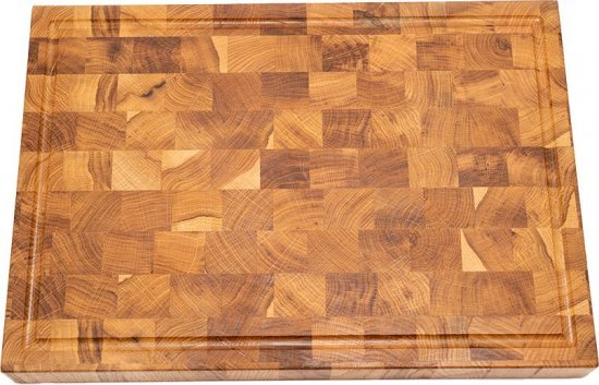 בוצ'ר EndGrain מעץ אלון עם תעלה 30x20 ס"מ – Eco Israel