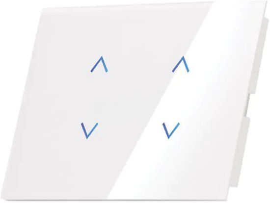 מתג חכם לתריס 2 מפסקים להתקנה מתחת לטיח גוויס 3 Semicom זכוכית לבנה