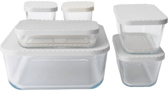 סט 6 קופסאות אחסון זכוכית 12 חלקים – Soltam