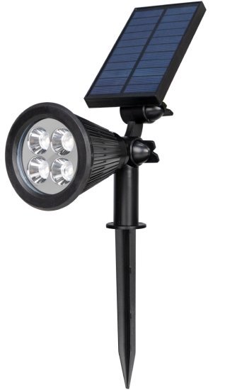 דוקרן סולארי NISKO IP65 5W – צבע שחור – גוון תאורה 3000K