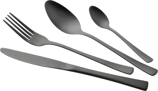 סט סכו"ם 24 חלקים – Carmel, Soltam, שחור מט