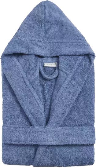 חלוקי רחצה לילדים 100% כותנה לגילאי 8–10 מבית Homestyle – כחול