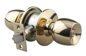 מנעול כדורי עם מפתח לדלתות פנים צבע זהב Yale