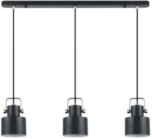 גוף תאורה תלוי דקורטיבי הברגה 3xE27 עד 40W דגם DANIEL מבית OMEGA – צבע שחור