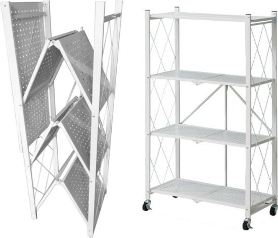 ארגונית 4 מדפים מתקפלת Bpatent - צבע לבן