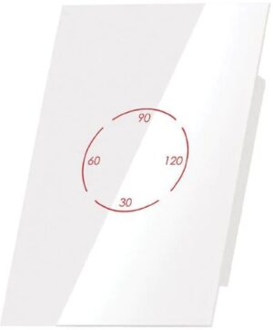 מתג חכם אוניברסלי עם טיימר אנכי לדוד Semicom SW4GEVD W זכוכית לבנה