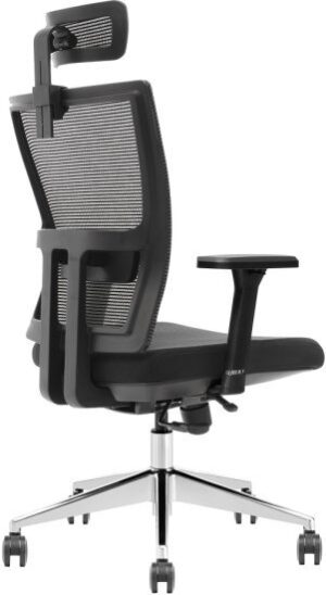 כיסא אורטופדי פרימיום ארגונומי מתכוונן עם תומך ראש דגם Inbar מבית Ergotop - צבע שחור