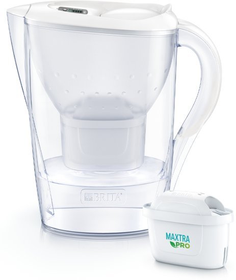 קנקן Brita Marella 2.4 ליטר + פילטר MAXTRA PRO – לבן