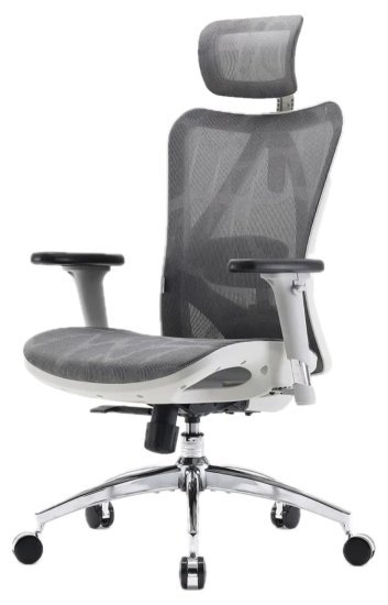 כסא ארגונומי מתכוונן דגם M57 מבית Sihoo - צבע אפור בהיר