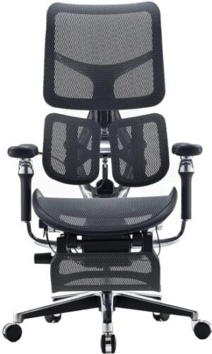 כיסא ארגונומי דגם Doro S300 כולל הדום לרגליים מבית Sihoo - צבע שחור