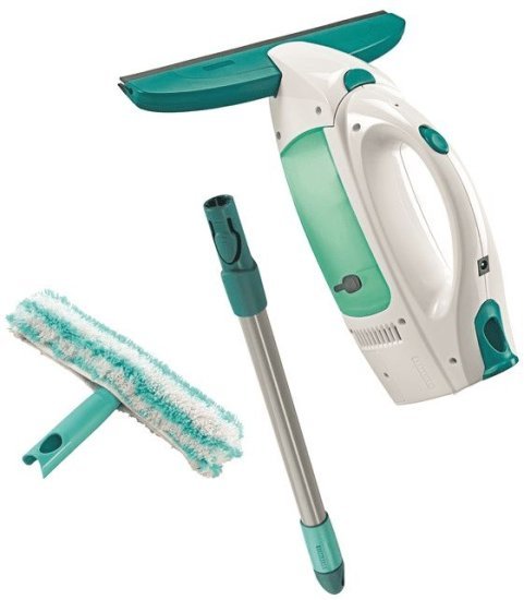 Leifheit סט שואב חלונות חשמלי נטען + מוט Click System