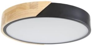 315670_b_1.jpg צמוד תקרה עגול 50 ס"מ Semicom QUINTA 50W – גוון אור מתכוונן CCT 3000K-4000K-6000K – צבע שחור / עץ