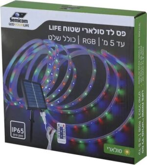 316419_b_1.jpg פס לד סולארי עם תאורת RGB כולל שלט Semicom – אורך 5 מטר