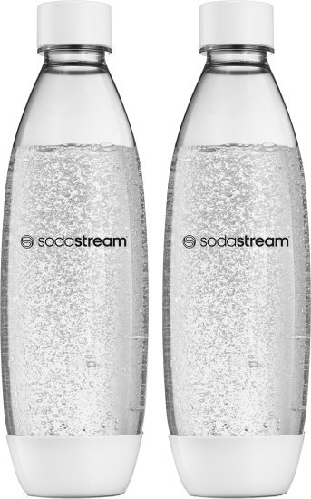 זוג בקבוקי פלסטיק 1 ליטר למכונות Sodastream – לבן