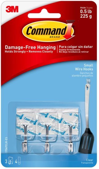320907_b_1.jpg וו (מתלה) הדבקה קטן 3M Command TRE17067CLR - צבע שקוף - 3 יחידות