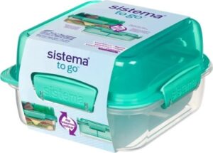 קופסת אוכל מחולקת 1.24 ליטר Lunchstack To Go – Sistema, מנטה