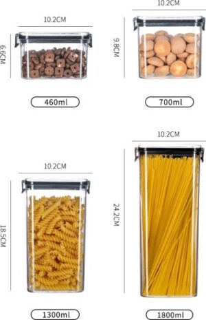 סט 8 קופסאות אחסון הרמטיות – Ramos