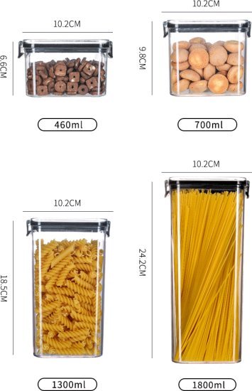 סט 8 קופסאות אחסון הרמטיות – Ramos