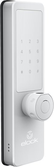 מנעול חכם לדלת הכניסה Wize Pro מבית Elock עם נעילת בריחים אוטומטית צבע לבן