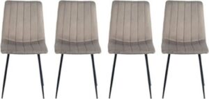 332510_b_1.jpg סט 4 כיסאות מרופדים Torino Brand Direct אפור