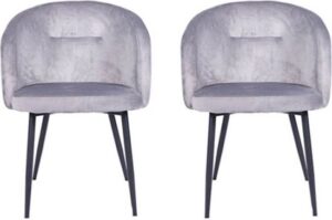 סט 2 כיסאות לפינת האוכל דגם Garda מבית Brand Direct - צבע אפור
