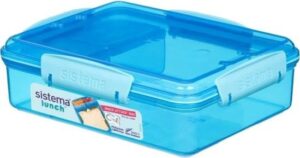 קופסת אוכל מחולקת 3 תאים 975 מ"ל – Sistema Lunch, כחול