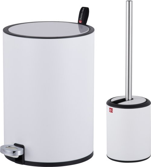 סט שירותים Naples – פח 5 ליטר + מברשת אסלה, Buona Casa