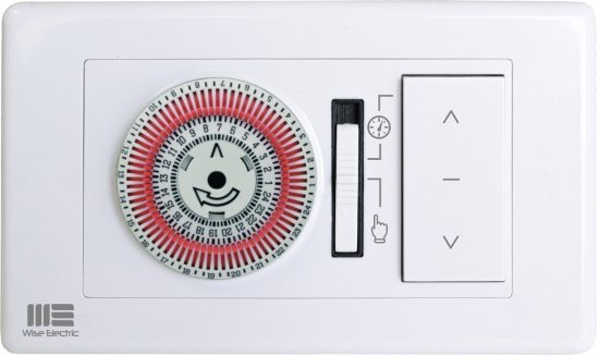 שעון 24 שעות לתריס תחת הטיח Wise Electric S8 צבע לבן