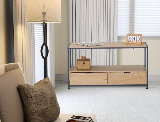 קונסולה 100 ס''מ דגם Yasmin מבית Star Shop - צבע עץ אלון