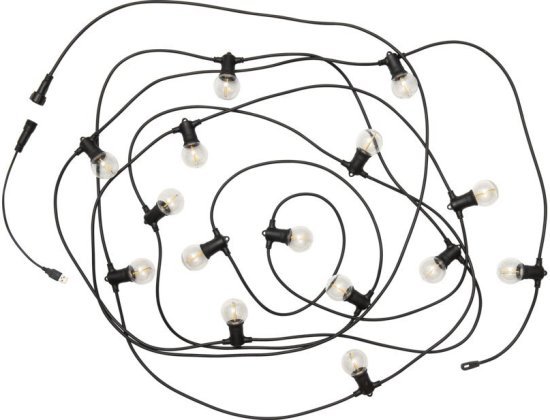 גרלנדה סולארית נטענת 25 מטר עבור 30 נורות NISKO – בתי נורה Filament WW