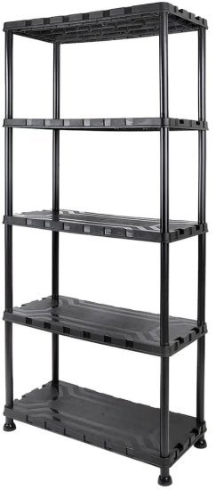 כוננית פלסטיק 5 מדפים עד 30 ק''ג למדף Tactix