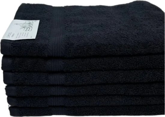 סט 6 מגבות פנים 100% כותנה 50x90 ס"מ סדרת Daniel מבית Arige Gad – שחור