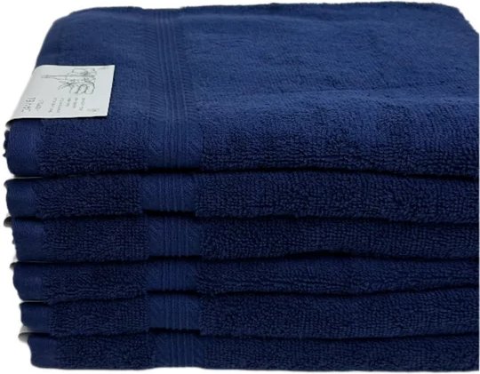 סט 6 מגבות פנים 100% כותנה 50x90 ס"מ קולקציית דניאל מבית Arige Gad – כחול