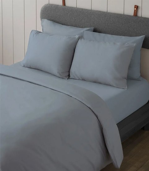 סט מצעים חלקי ג'רסי 100% כותנה 180x200 ס"מ מבית Homestyle – כחול בהיר