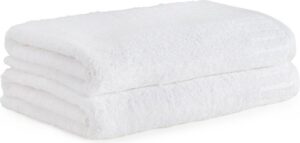 2 מגבות גוף 70x130 ס"מ 100% כותנה דגם Noam מבית ערד טקסטיל – לבן