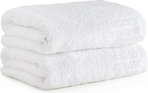 זוג מגבות רחצה 90x140 ס"מ 100% כותנה מבית ערד טקסטיל – דגם Noam – לבן