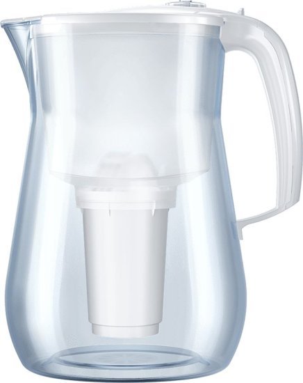 קנקן מים 4.2 ליטר + סנן Mg – AQUAPHOR Provence, לבן