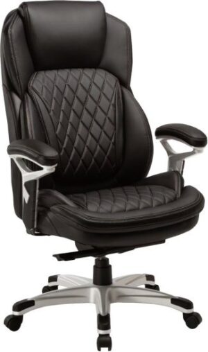 כסא מנהלים ארגונומי ואורתופדי מתכוונן דגם Pentagon מבית Fizzio - צבע שחור