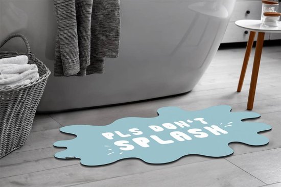 שטיח אמבטיה עם פטנט ספיגה 50x80 ס"מ דגם Art Splash מבית Fennoma – צבע טורקיז